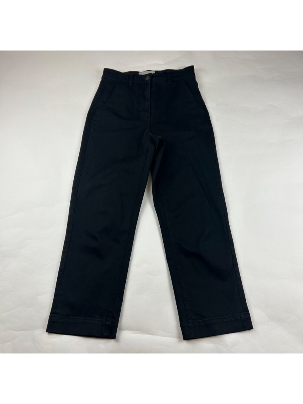 Everlane Black Canvas High Rise Ankle Pant 0 - Picture 1 of 7